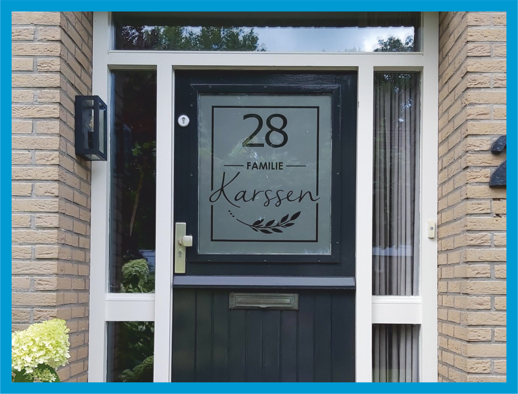 raamfolie voor de voordeur